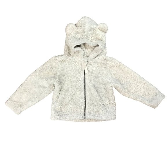 Hanna Andersson Fuzzy‎ Fleece Hooded with Bear Ears Size 60cm/US 3-6 Months - Picture 1 of 9